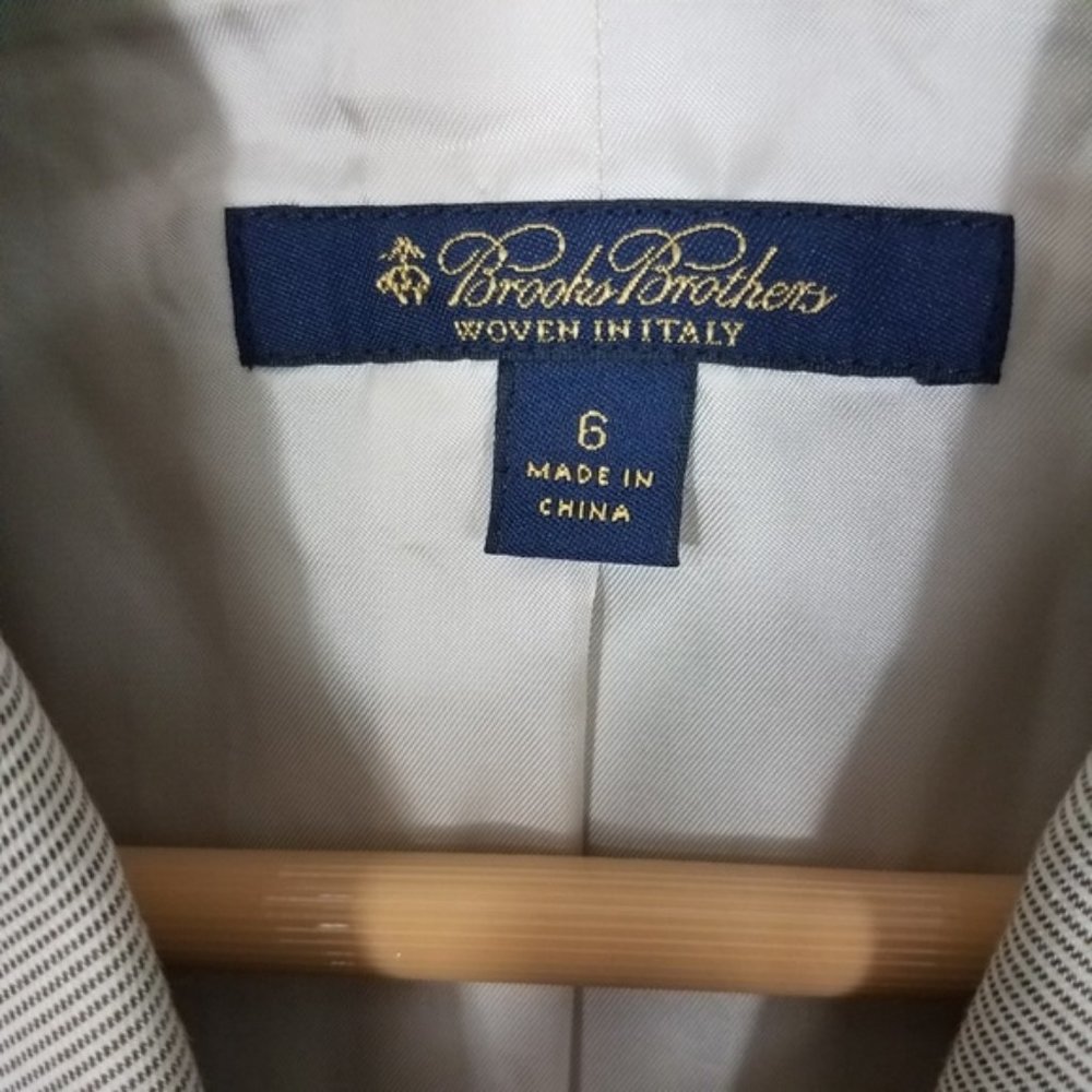 Brooks Brothers Italy Brown Stripe Jacket Size 6 - Picture 4 of 6